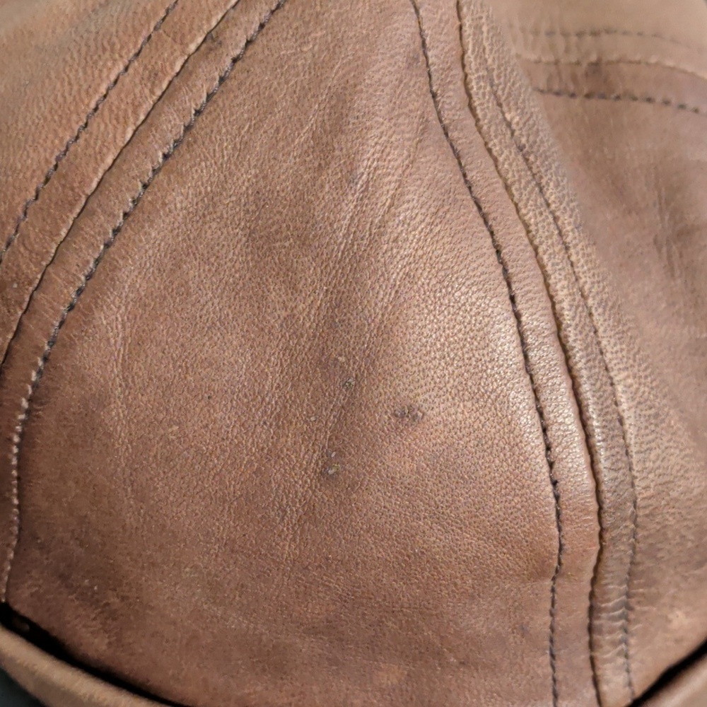 CROWN CAP oiled lambskin leather beanie - size large - Picture 5 of 7